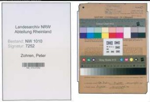 Entnazifizierung Peter Zohren , geb. 12.07.1893 (Kohlenhaendler)