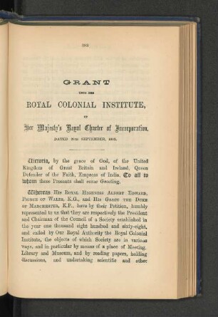 2. Royal Charter.