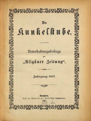 Die Kunkelstube. 1897