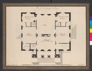 Grundriss zu einem Gartenhaus