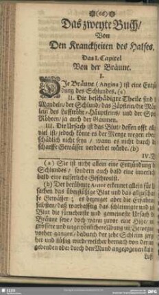 Das zweyte Buch, Von Den Kranckheiten des Halses