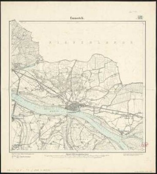 Meßtischblatt 2206/2278 : Emmerich, 1896 : Emmerich. - Aufn. 1895, hrsg. 1896. - 1:25000. - [Berlin]: Reichsamt für Landesaufnahme, 1896. - 1 Kt.