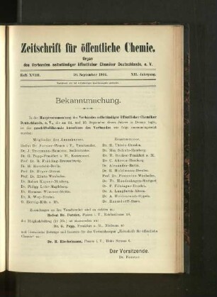 Heft XVIII. 30. September 1906.