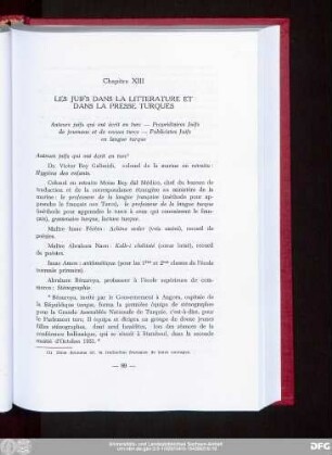 Chapitre XIII Les Juifs Dans La Litterature Et Dans La Presse Turques