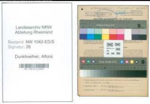 Entnazifizierung Alfons Dunkhoefner , geb. 10.04.1913 ()