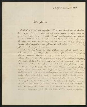 Brief vom 31. August 1850