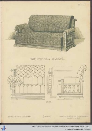 Blatt 7: Wohnzimmer-Canapé.