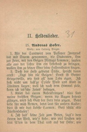 II. Heldenlieder