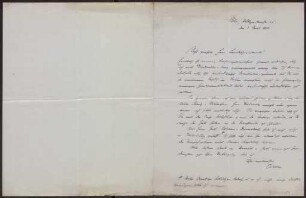 Schreiben an Hermann Muthesius (Brief)