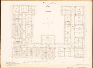 Regierungsgebäude, Stade: Grundriss mit Deckenansicht 1.OG 1:100