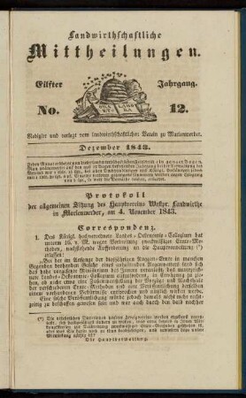 Eilfter Jahrgang. No. 12.