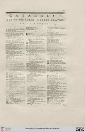 Catalogue des principales pierres gravées