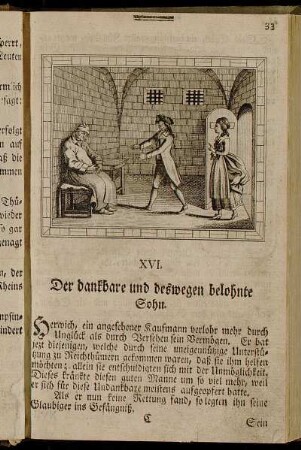 XVI. Der dankbare und deswegen belohnte Sohn. - XVIII. Der Wilde.