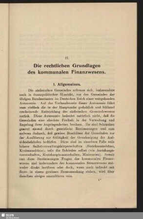 II. Die rechtlichen Grundlagen des kommunalen Finanzwesens