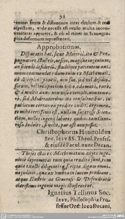Approbationes.