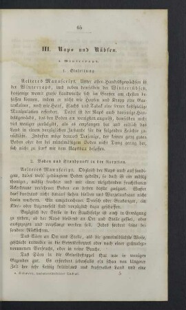III. Raps und Rübsen.
