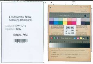 Entnazifizierung Fritz Echarti , geb. 17.05.1912 (Kaufmaennischer Angestellter)