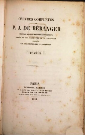 Oeuvres complètes de P. J. de Béranger, 2