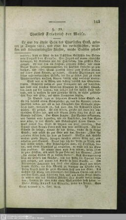 §. 39. Churfürst Friedrich der Weise