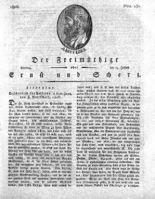 Nro. 151, Dienstag den 29. Julius 1806
