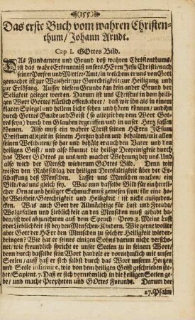 Das erste Buch vom wahren Christenthum, Johann Arndt.