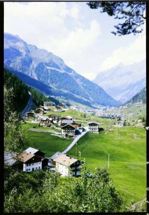 Sölden: Ötztalstaße, Blick ins Ötztal, von der Kühteiner Schlucht, mit Sölden