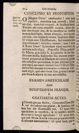 114-121, Diei Secundae Examen Particulare