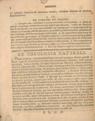 Ex theologia naturali.