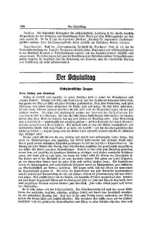Der Schulalltag