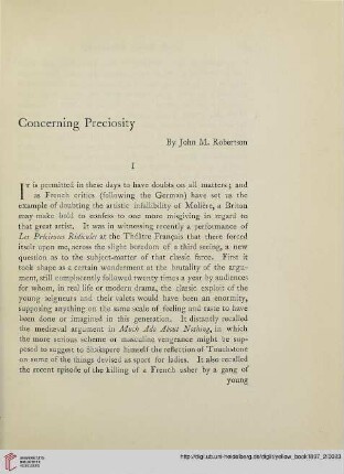 13: Concerning preciosity