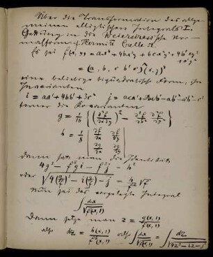 Über die Transformation des allgemeinen elliptischen Integrals