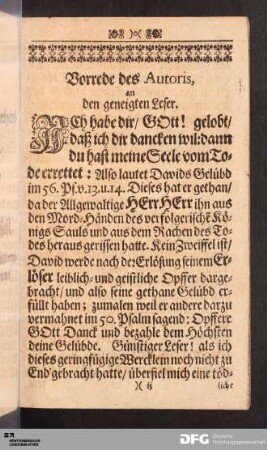 Vorrede des Autoris, an den geneigten Leser.