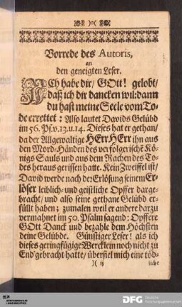 Vorrede des Autoris, an den geneigten Leser.