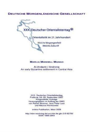 Al-Andarin / Androna : An early Byzantine settlement in Central Asia