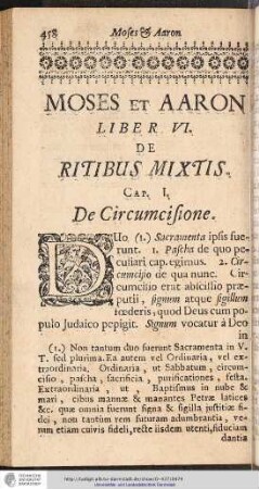 CAP. I. De Circumcisione.