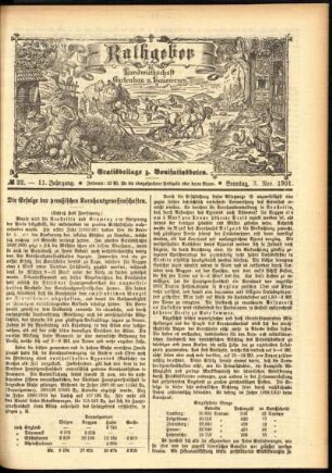 Ausgabe vom Sonntag, den 03. November 1901.