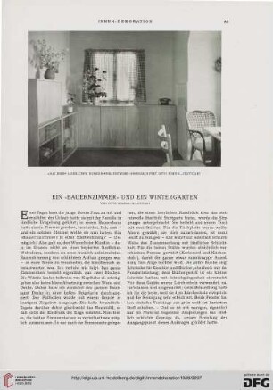 Ein "Bauernzimmer" und ein Wintergarten