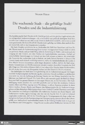 Die wachsende Stadt - die gefräßige Stadt? Dresden und die Industrialisierung