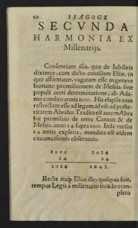 Secunda Harmonia Ex Millenariis.