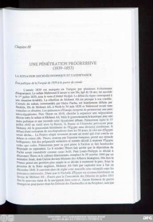 État politique de la Turquie de 1839 à la guerre de crimée
