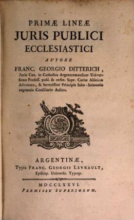 Primae lineae iuris publici ecclesiastici