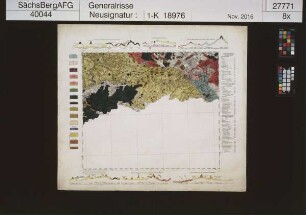 Geognostische Spezialkarte des Königreichs Sachsen und der angrenzenden Länderabteilungen (mit Profilen, auf Grundlage der Schliebenschen Karte)