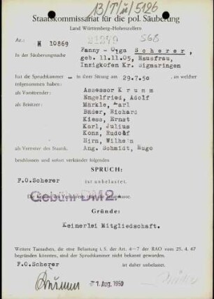 Scherer, Fanny Olga
