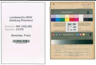 Entnazifizierung Franz Berendes , geb. 30.03.1905 (Ingenieur)