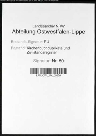 Zivilstandsregister der Munizipalität Castrop (T 1812). (Gemeinde: Castrop)