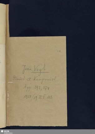 274. Vogt, Jean