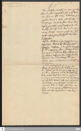 Postskriptum zu einem Brief von August Hermann Francke an [Unbekannt].