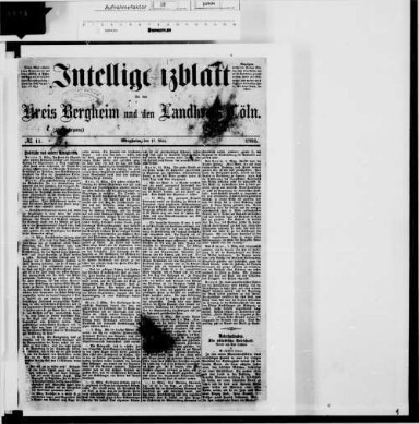 Titelseite einer Zeitung