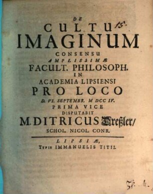 De cultu imaginum