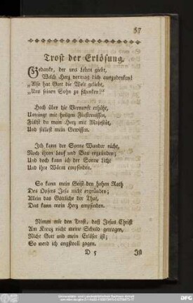 Trost der Erlösung.